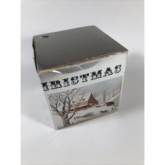 Currier and Ives Winter In The Country Christmas Ornament Bulb 3.1/4” Corning - Picture 8 of 9